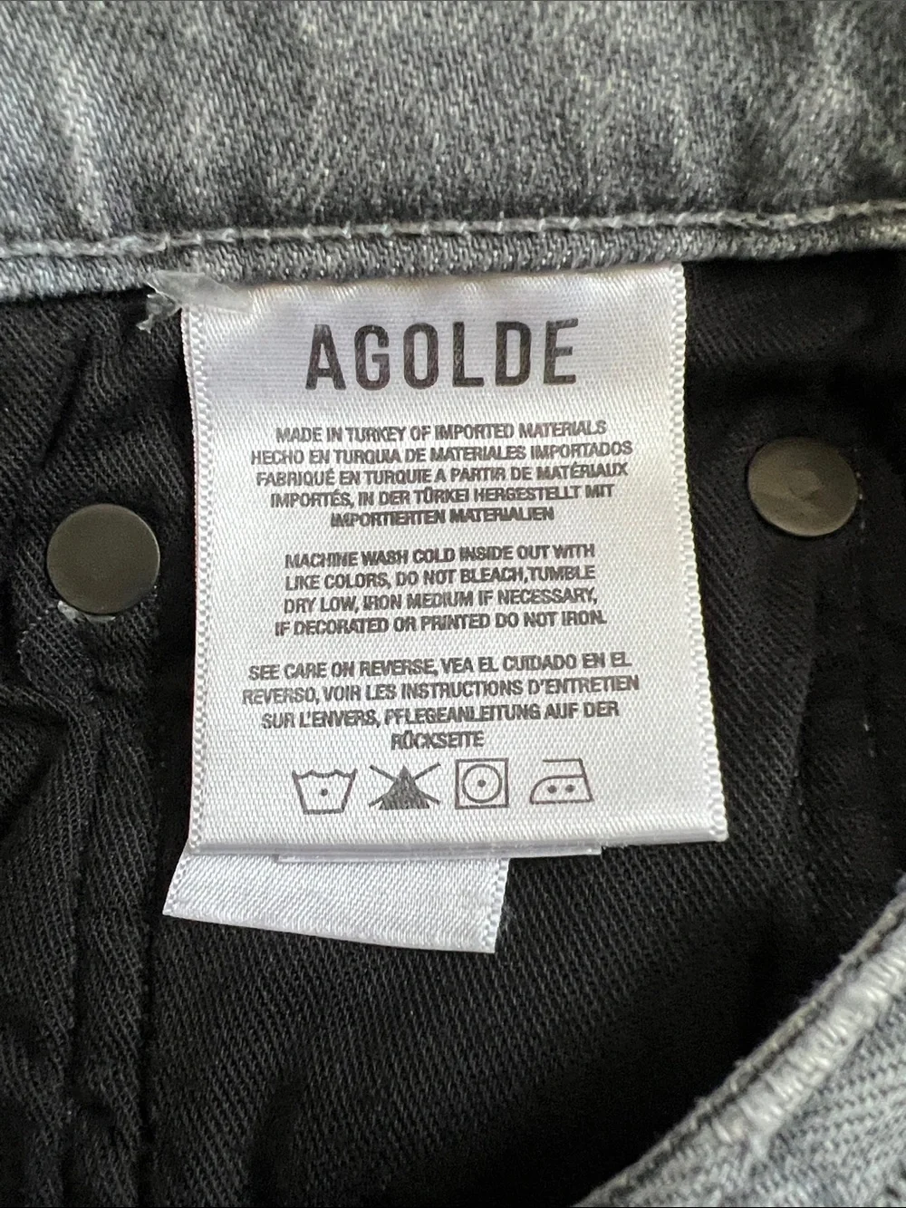 Like New! AGOLDIE Nico High Rise Slim Jeans Button Fly Organic Cotton Blend 24